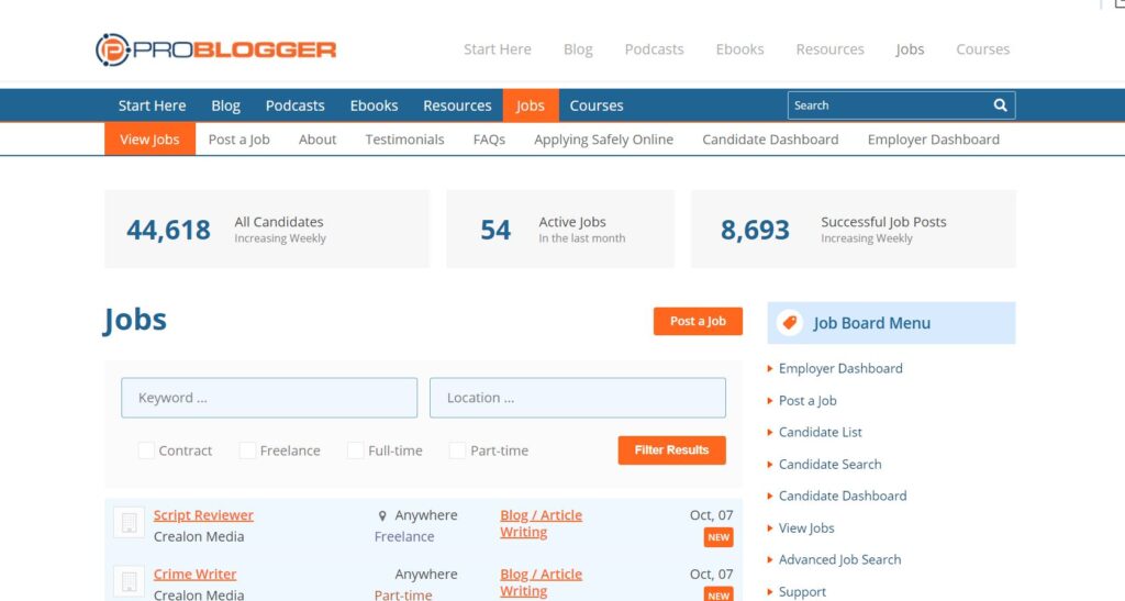 ProBlogger - Hire a Blog Writer