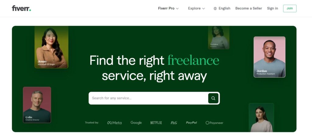 fiverr - find freelance blog writers