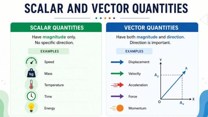 Scalar and Vector Quantity Explained with Examples