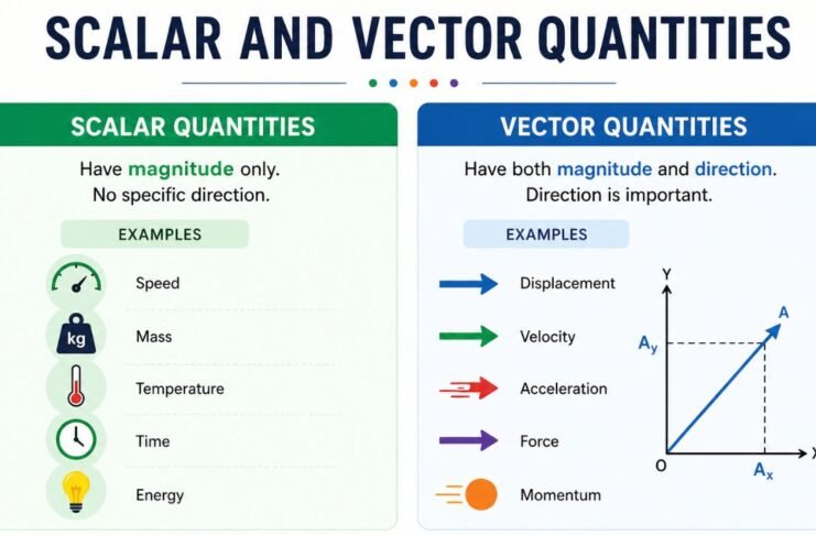 Scalar and Vector Quantity Explained with Examples